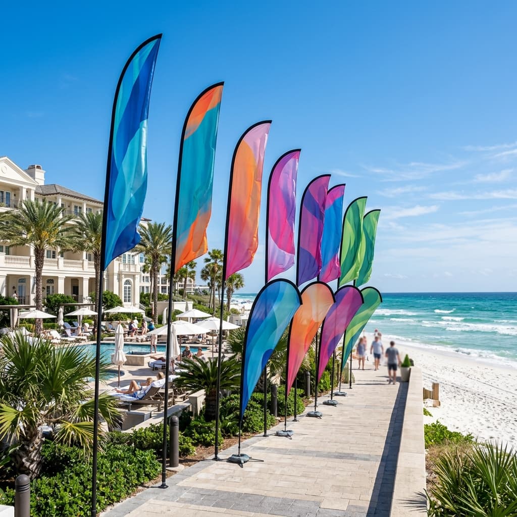 Feather & Teardrop Beach Flags